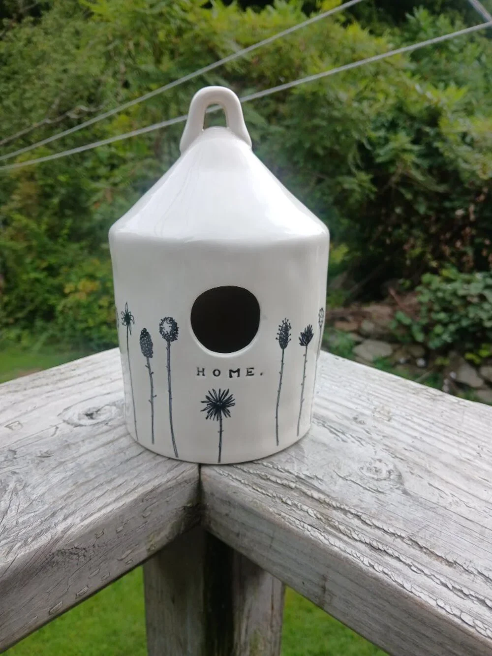 Rae Dunn Magenta M Studios Exclusive Round HOME Birdhouse Wildflower 21 Stems